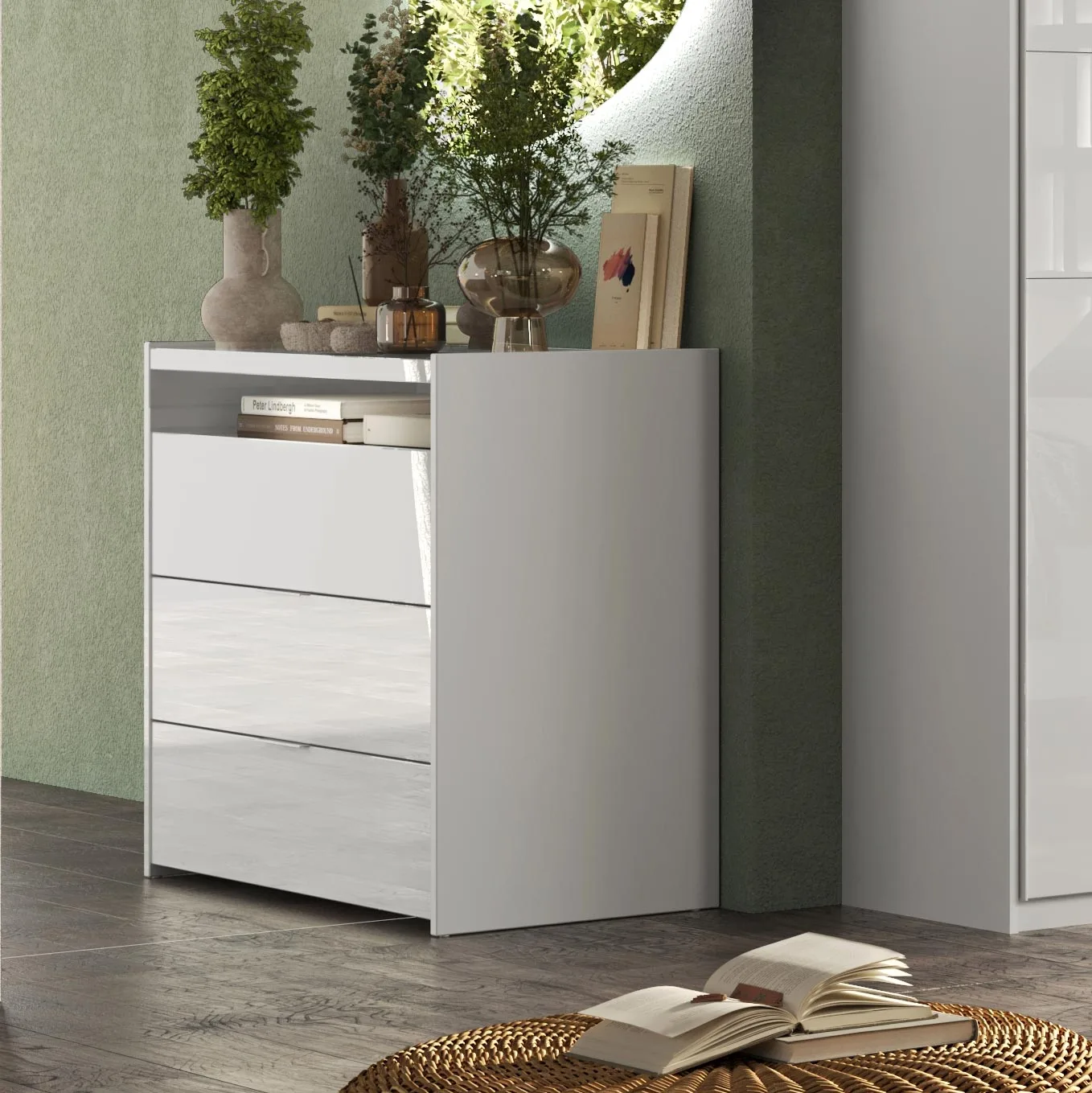 comò bianco con vano