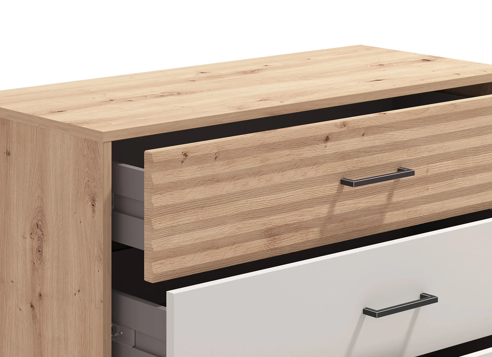 comò effetto cannettato