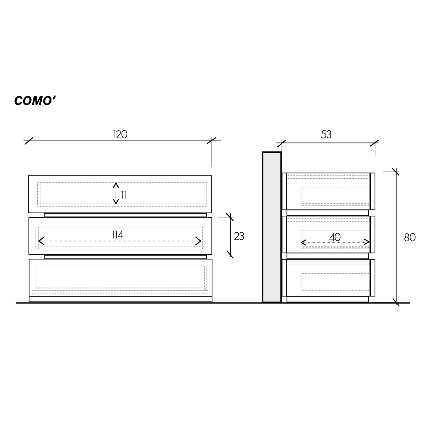 Camera matrimoniale con armadio scorrevole, letto e comodini, Cadiz e Cashmere