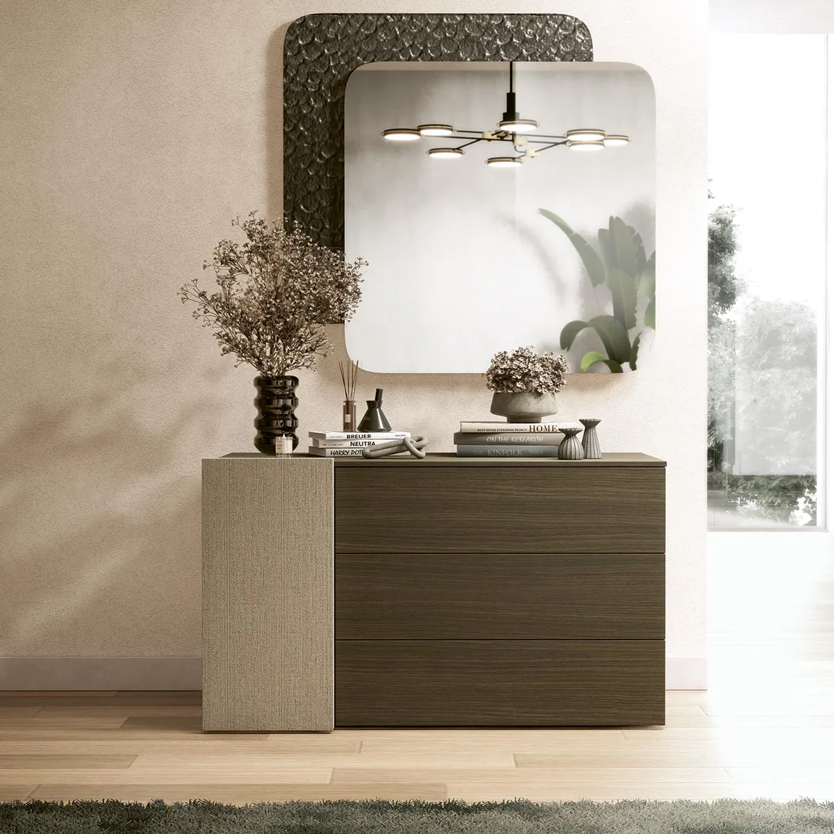 comò brunito moderno