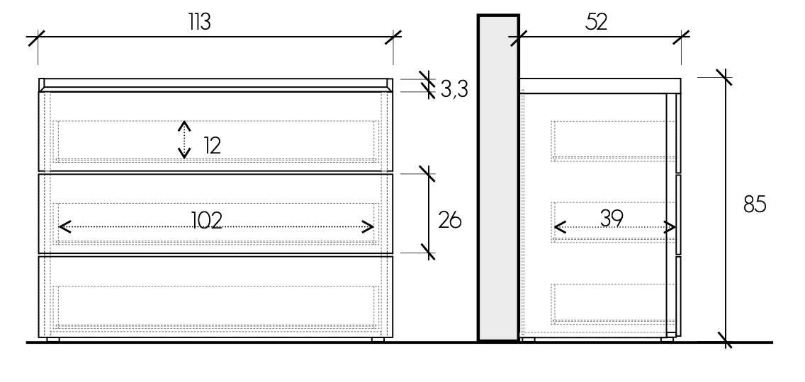 Camera matrimoniale Cashmere e Noce caramello, letto imbottito