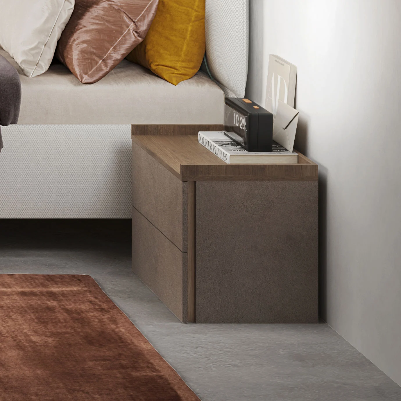 comodini con vassoio