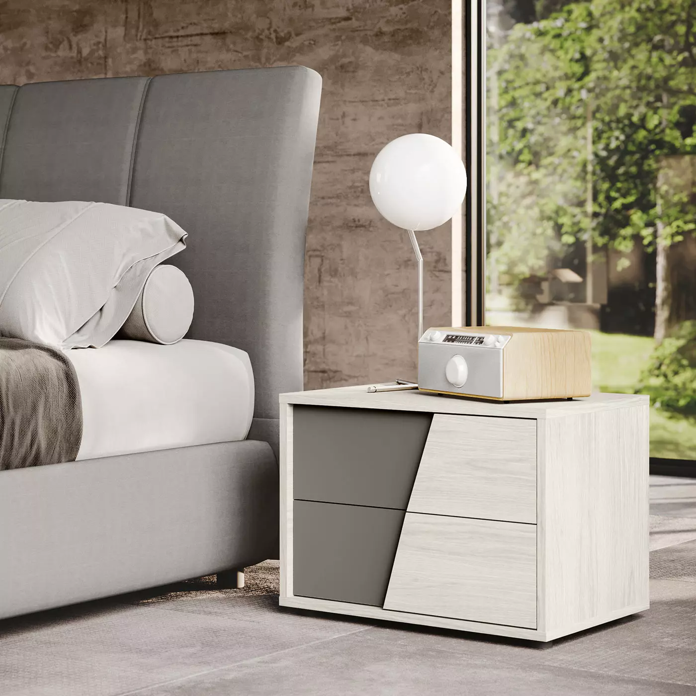 comodini 2 colori moderni