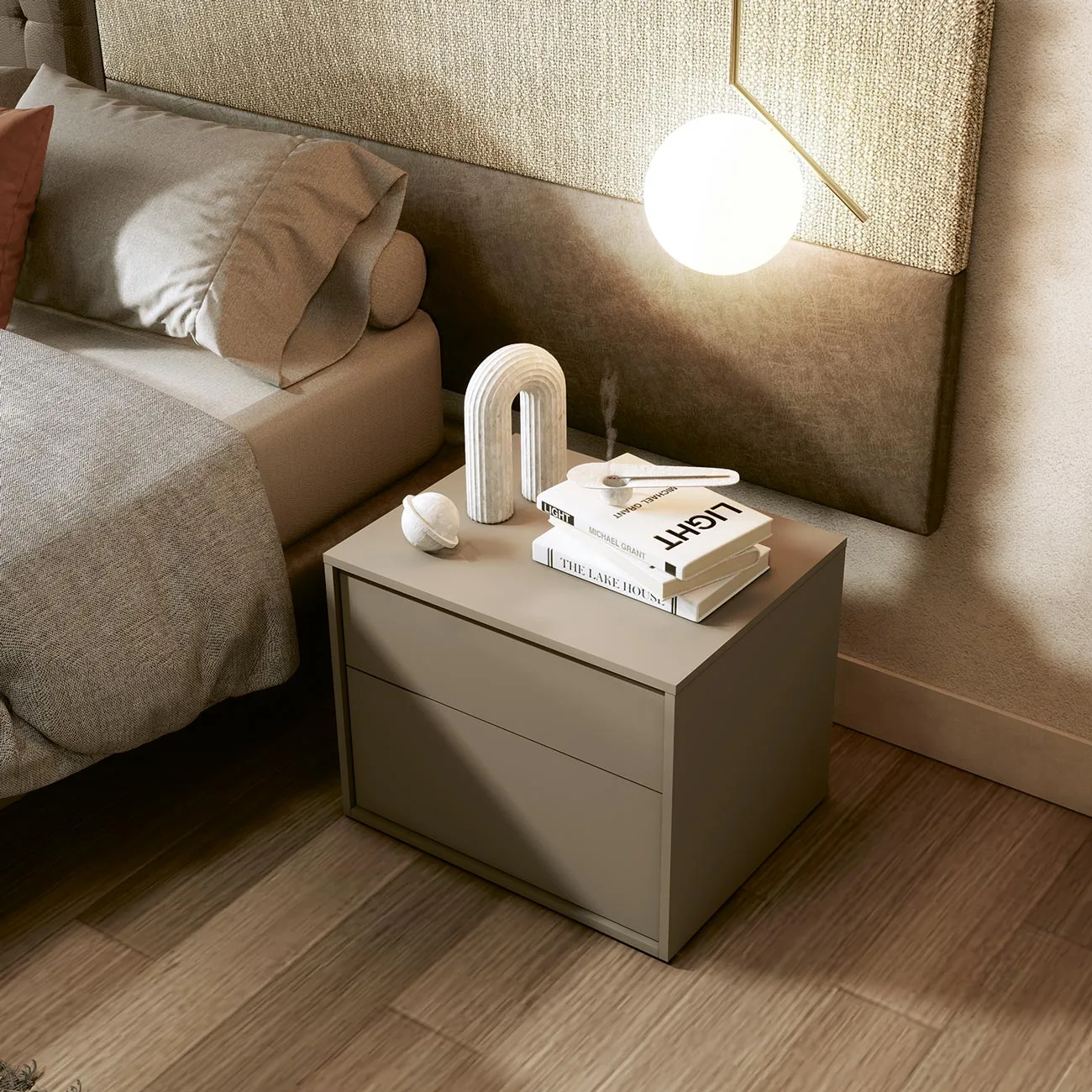 comodino fango moderno