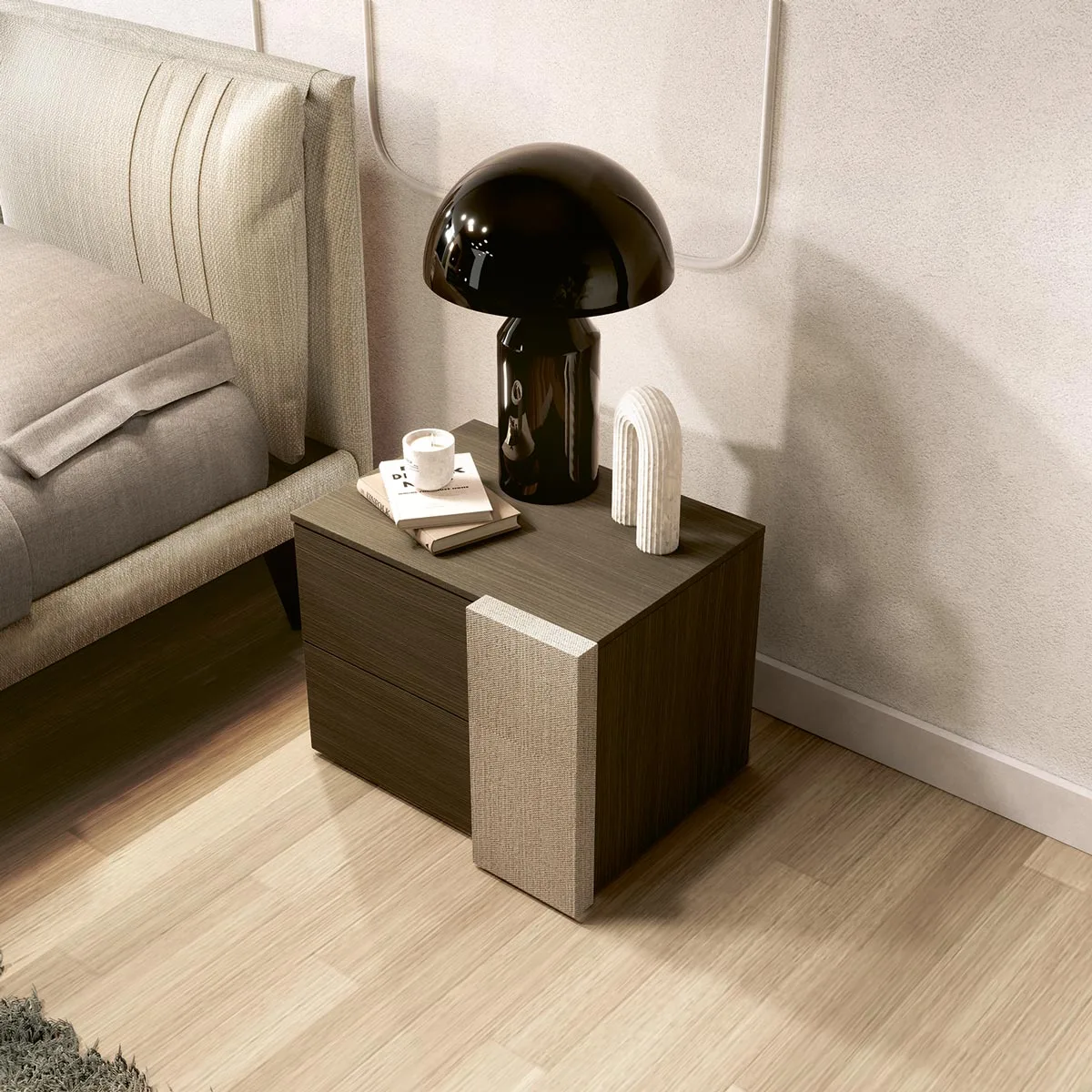 comodino frassino brunito