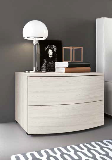 Coppia comodini moderni, finitura Bianco altea Zenzero Shop