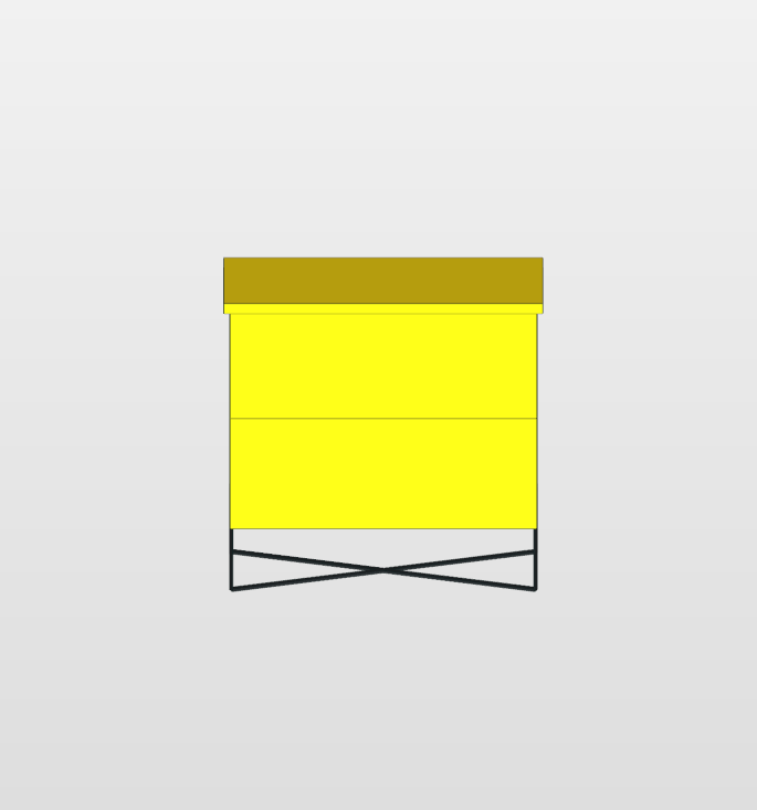 comodino laccato giallo