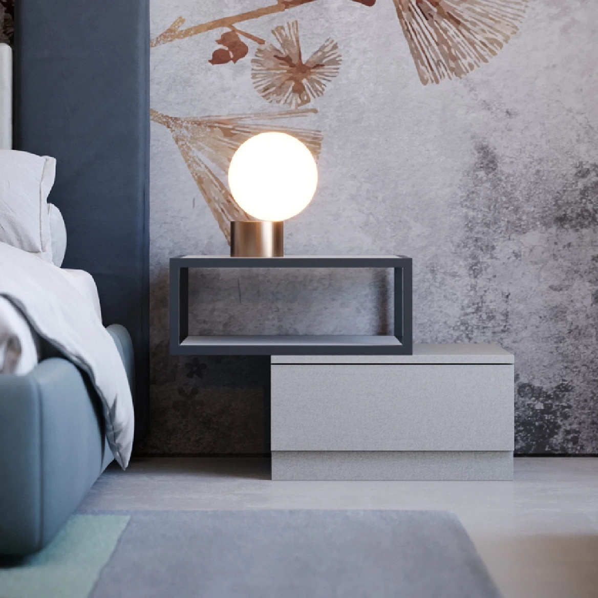 comodino sfalsato gesso