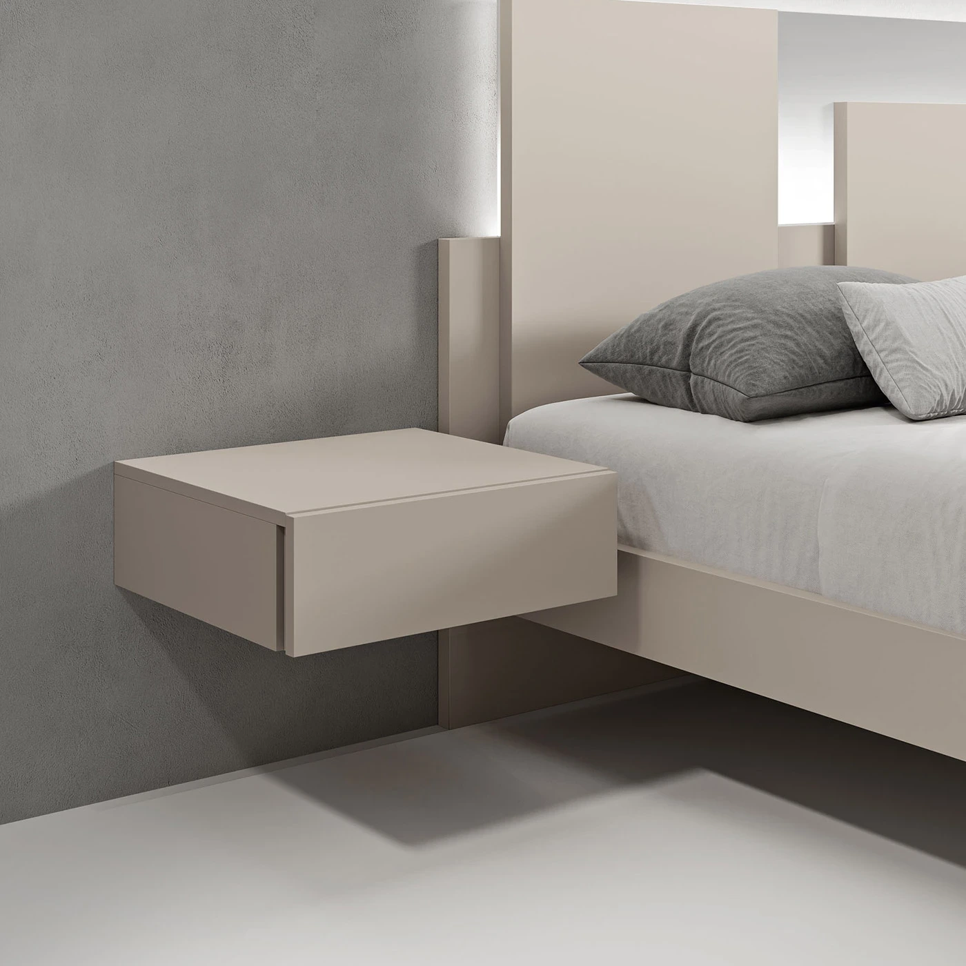 Comodino sospeso, Sequoia honey e Corda Zenzero Shop