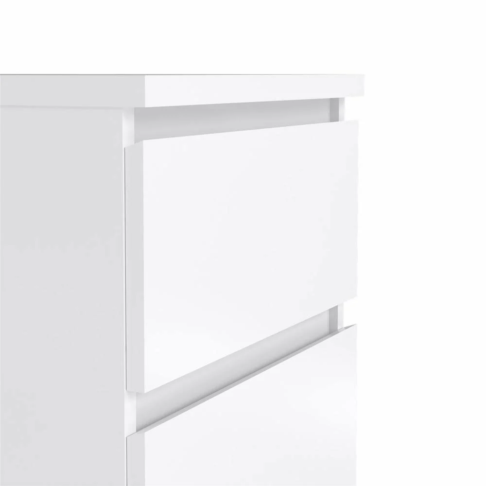 comodino bianco lucido 