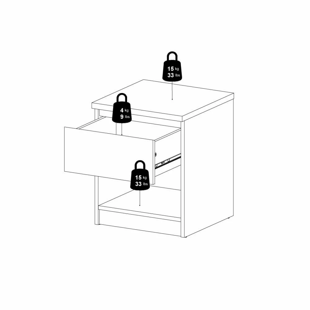 comodino rovere funzionale
