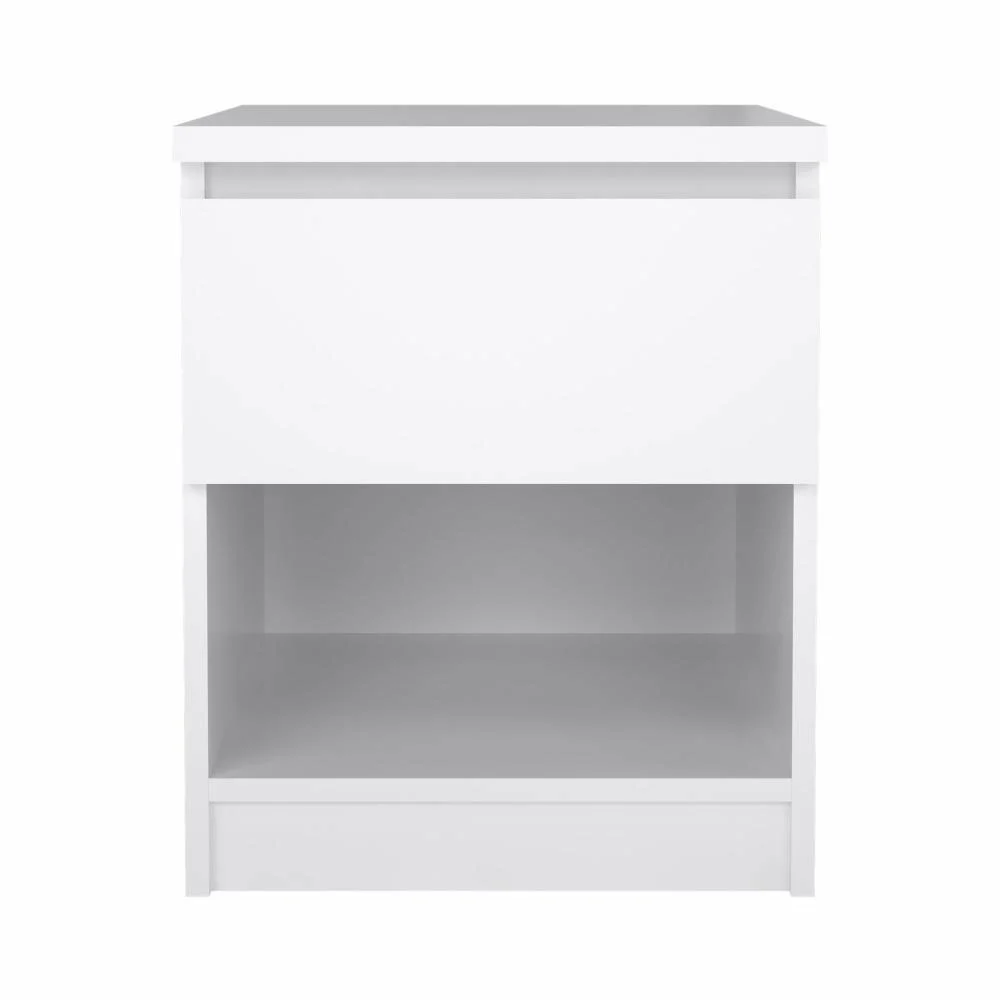 comodino bianco lucido