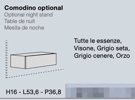 Letto matrimoniale contenitore Efeso, finitura cannettato e grigio seta