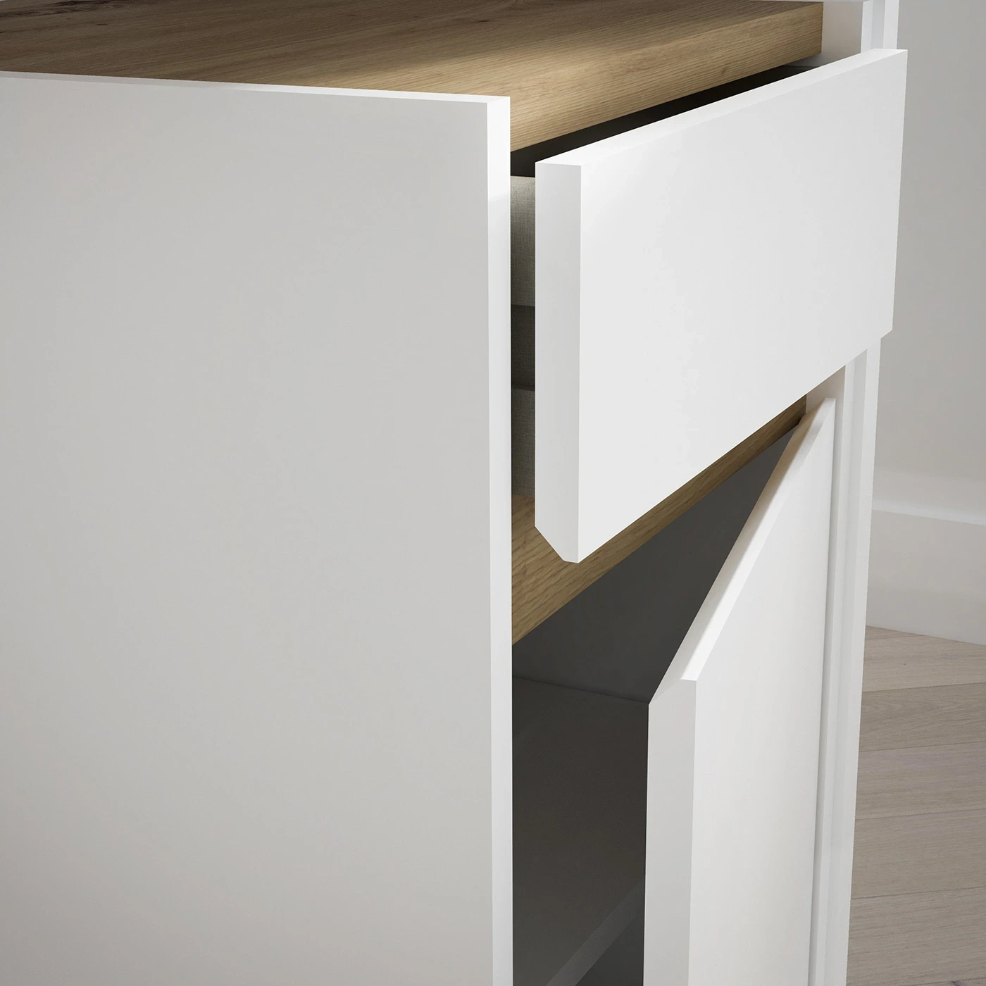 scrivania cassetti bianchi