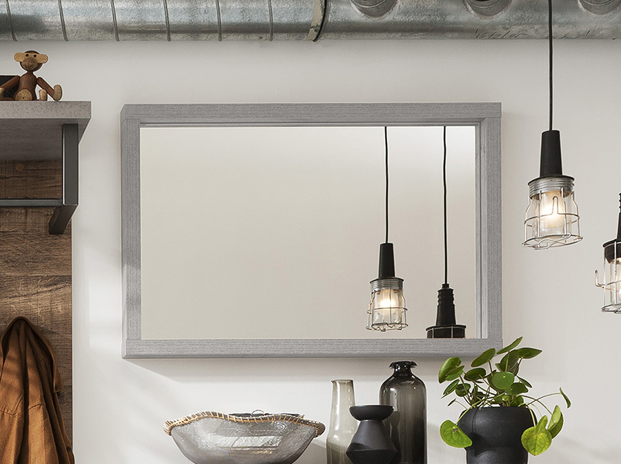 Specchiera rettangolare, L. 90, Rovere invecchiato