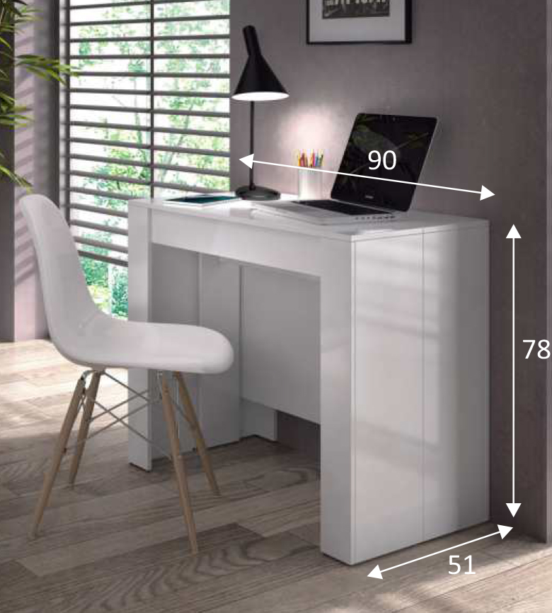 Tavolo consolle allungabile bianco