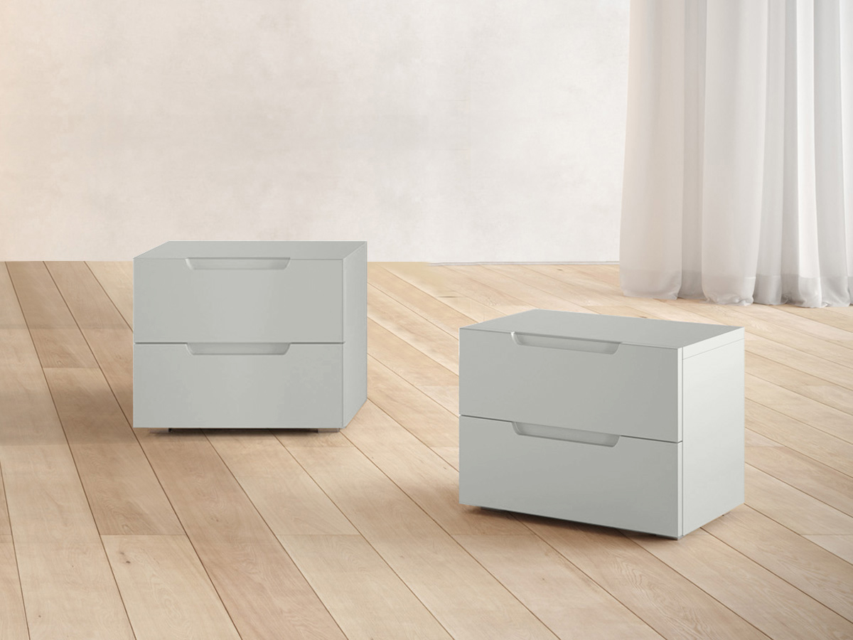 Comodini moderni Collezione Orizzonte, finitura Tele