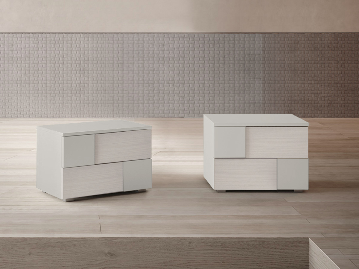 Comodini di design finitura laccato opaco Tele e Nuvola frassinato