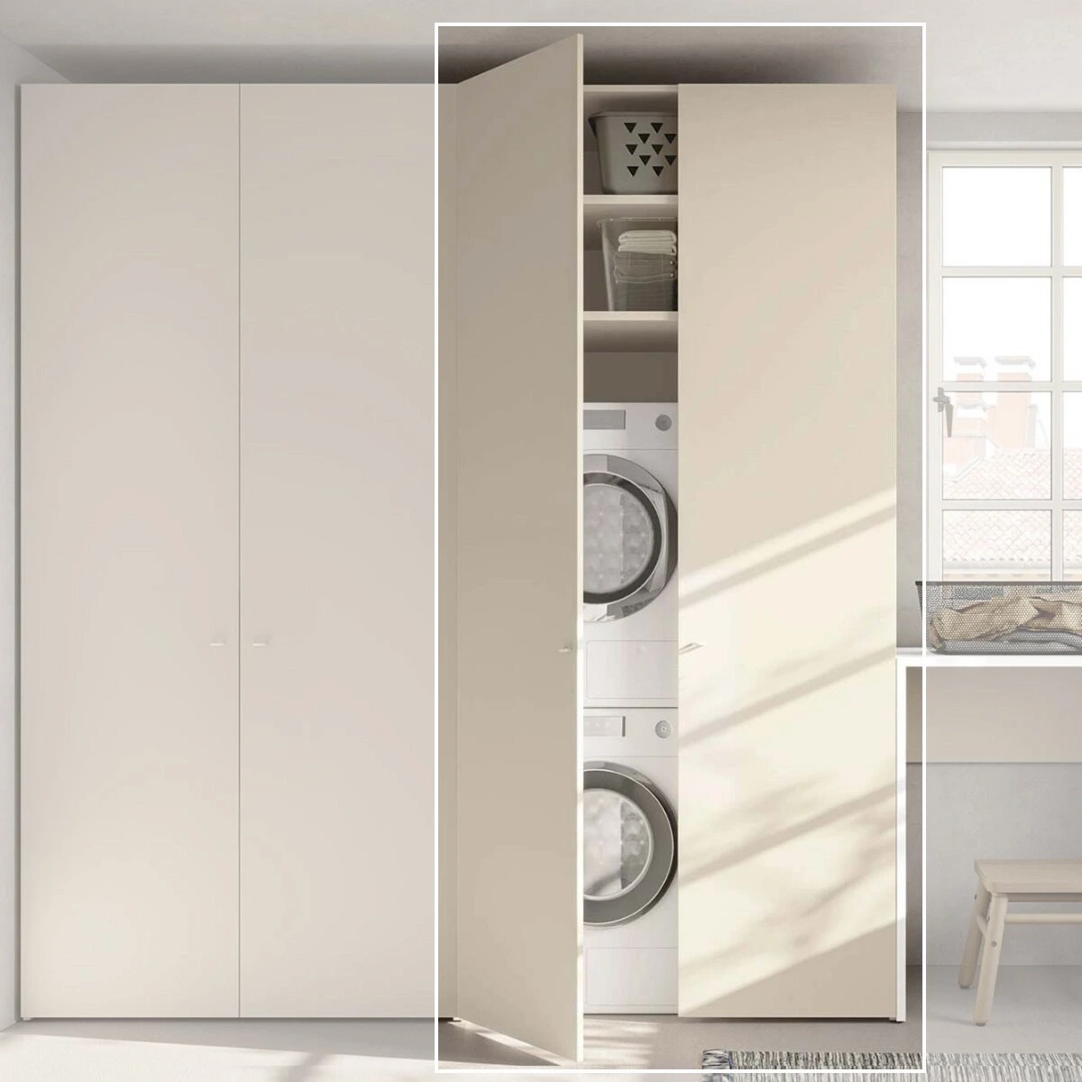 armadietto copri lavatrice