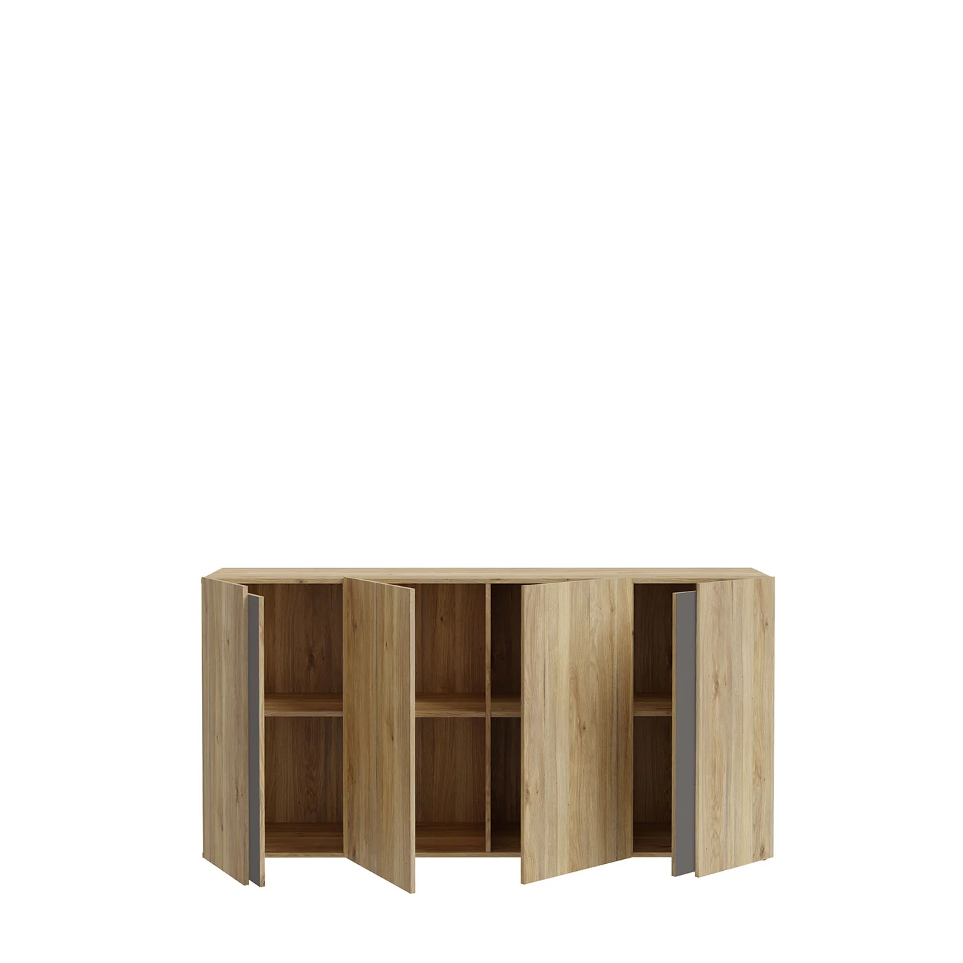 madia 4 ripiani rovere