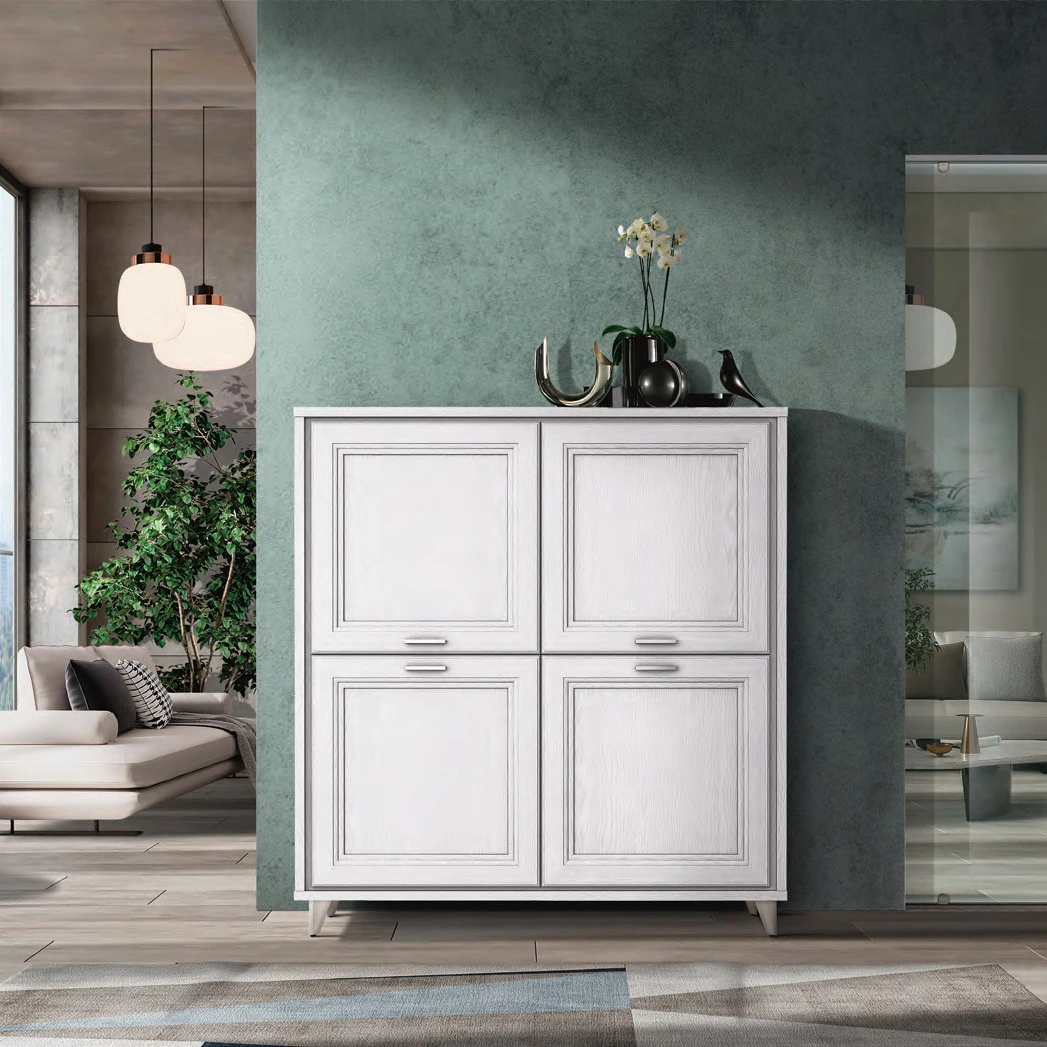 credenza alto bianco frassino