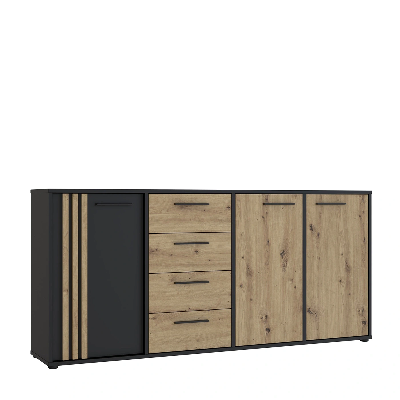 credenza industrial nera