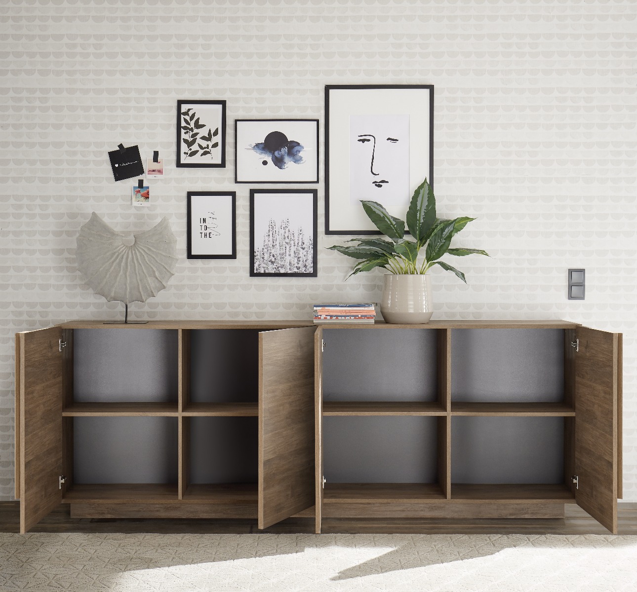 Madia scontata 4 ante, finitura Mercure