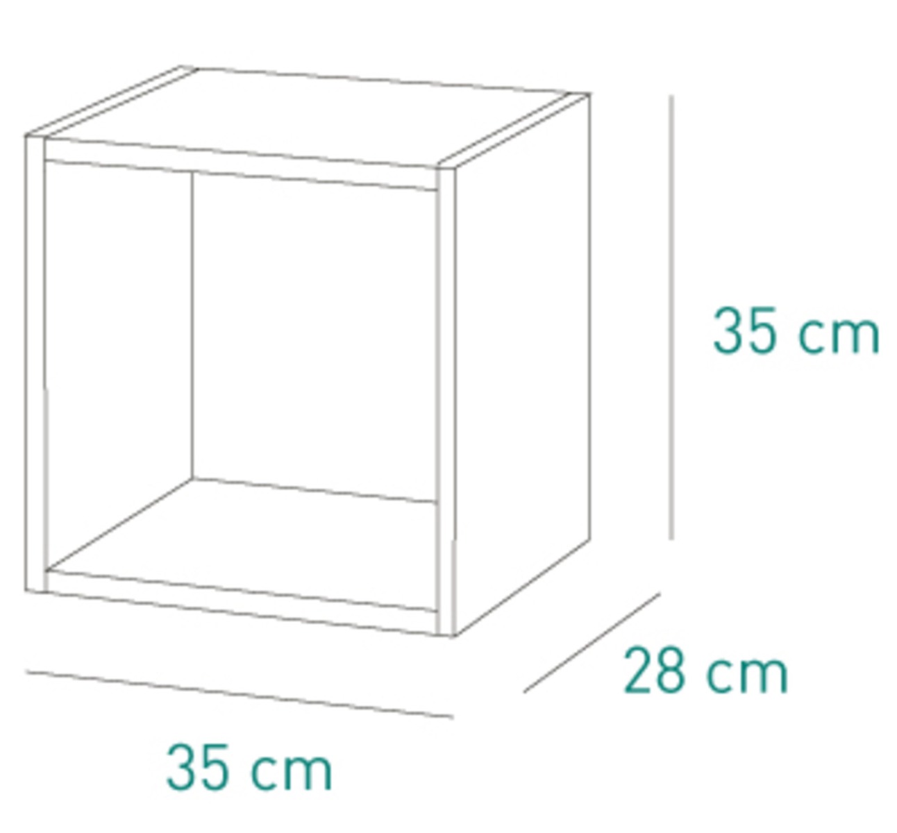Set composto da 3 vani a giorno, finitura Grigio