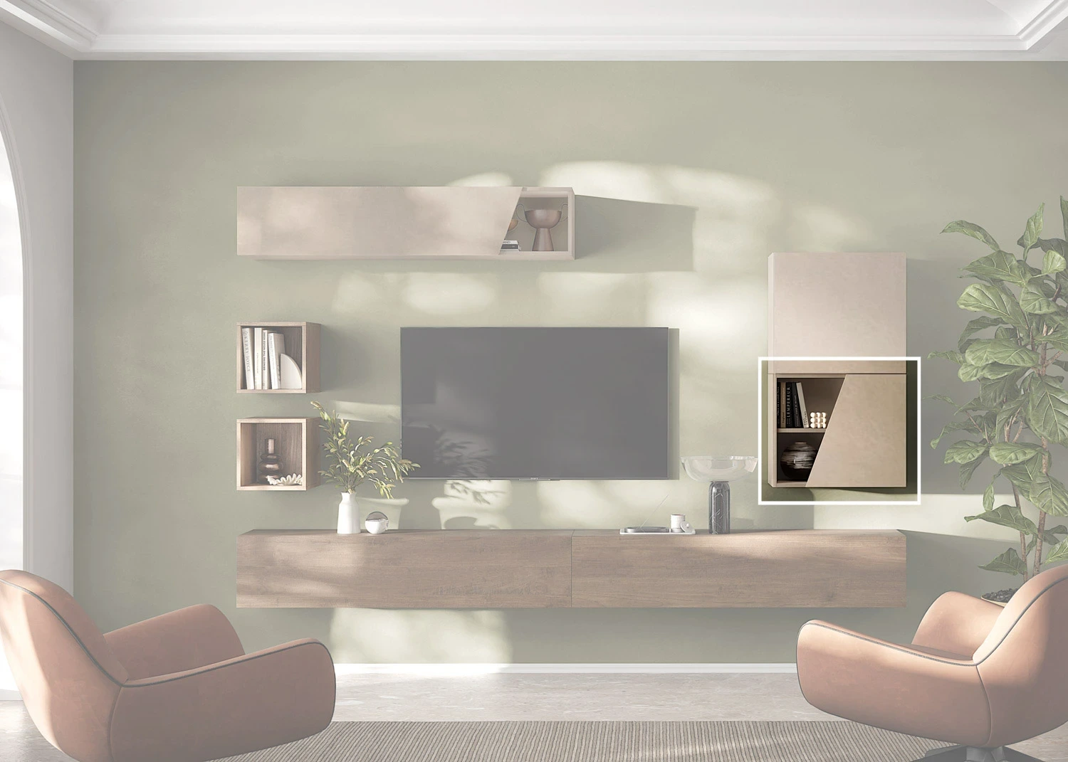 cubo argilla anta tagliata