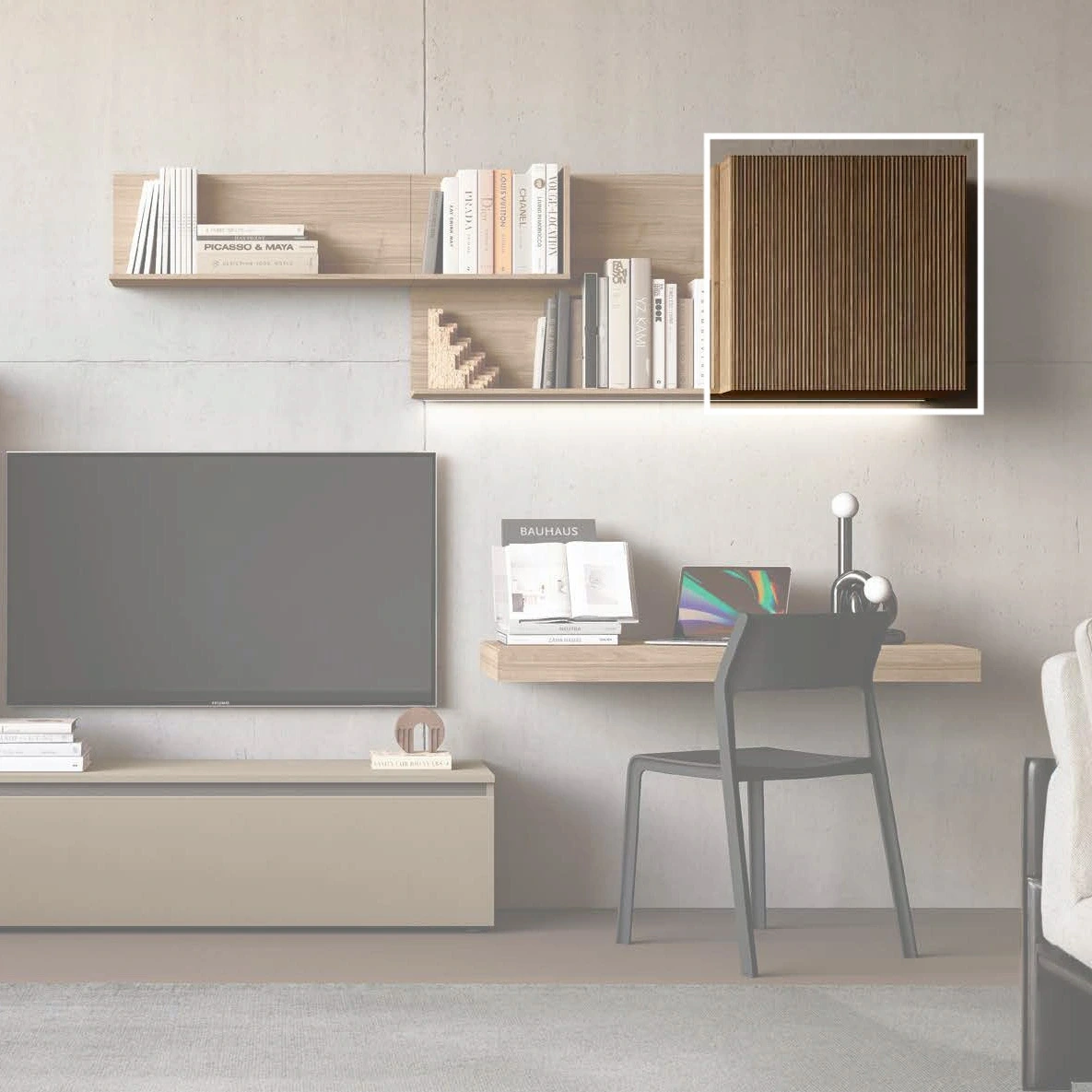 cubo cannettato sospeso