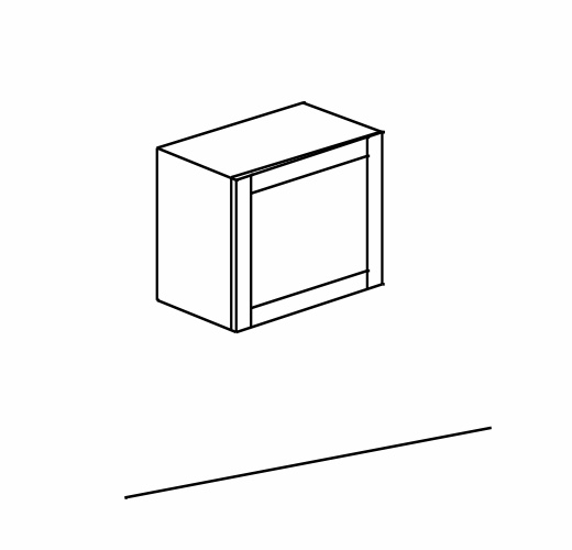 Cubo sospeso con frontale con telaio, disponibile in diverse finiture