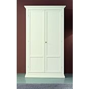 Armadio due ante in legno, finitura latte – 114x197 cm