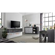 Credenza moderna prezzi bassi finitura ossido e cemento
