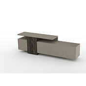 Porta TV sabbia e rovere scuro 