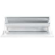 Scarpiera a 2 ante sagomate bianco laccato lucido, linea arco