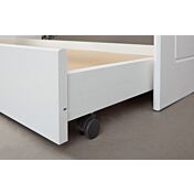 Letto in legno massiccio, con secondo letto estrailbile con ruote