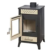 stufa a legna aperta