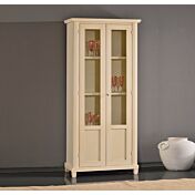 Vetrina in legno finitura avorio patinato, a 2 ante 87x40 H.189