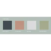 Armadio 4 ante 3 cassetti, Bianco opaco e rosa