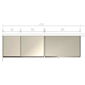 Armadio mansarda 4 ante, Bronzo e Sandstone, L.199