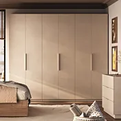 Armadio battente 6 ante, finitura Cashmere, L.275 H.240