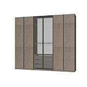 Armadio 6 ante battenti con vetro fumè