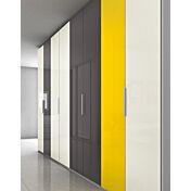 Armadio 8 ante battenti vetro Giallo, Antracite e Ghiaccio