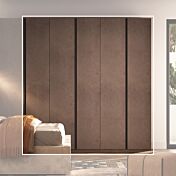 Armadio 5 ante Bronzo, con maniglie Antracite, L.228