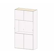 armadio con televisione bianco