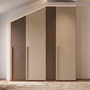 Armadio mansarda 4 ante, Bronzo e Sandstone, L.199