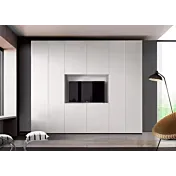 Armadio con vano tv H.234, Bianco opaco