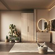 Armadio battente 2 ante, finitura Cashmere, L.90 H.240