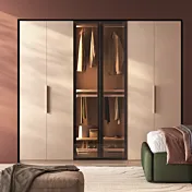 Armadio battente, 2 ante telaio, finitura Cashmere