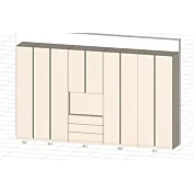 Armadio con tv girevole, 9 ante 3 cassetti